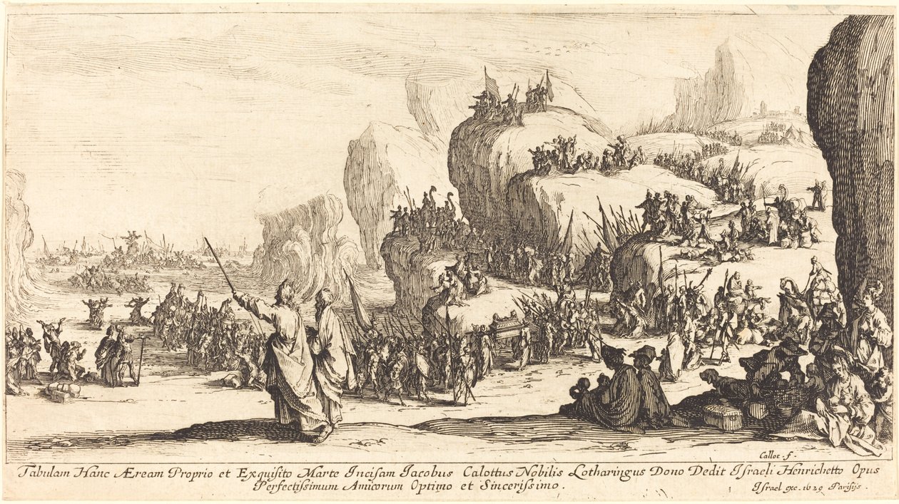 Korsningen av Röda havet av Jacques Callot