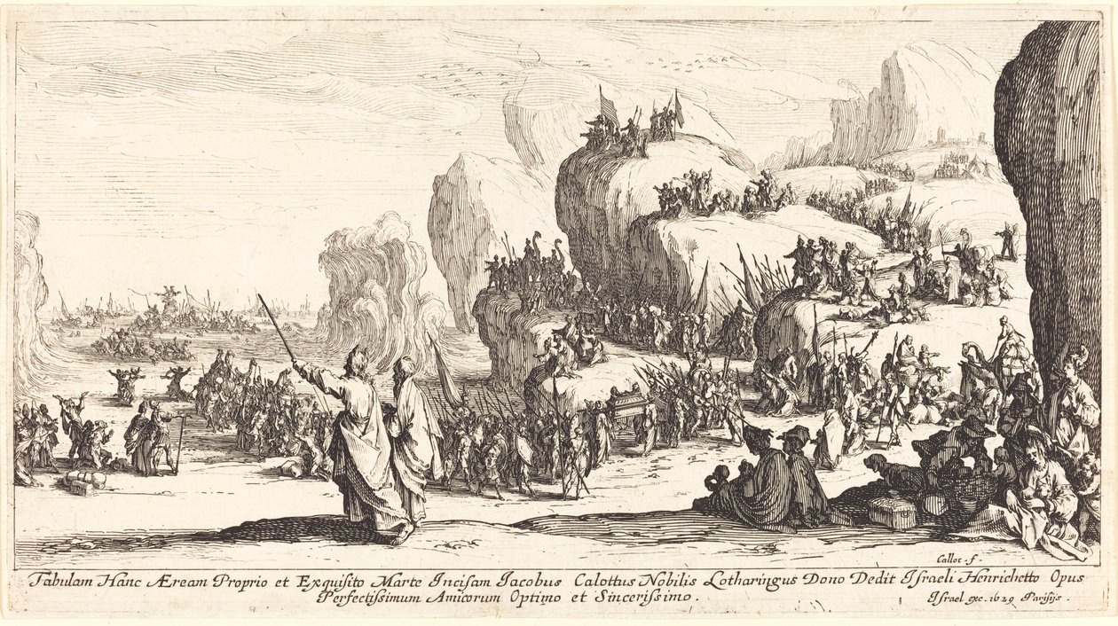Korsningen av Röda havet av Jacques Callot
