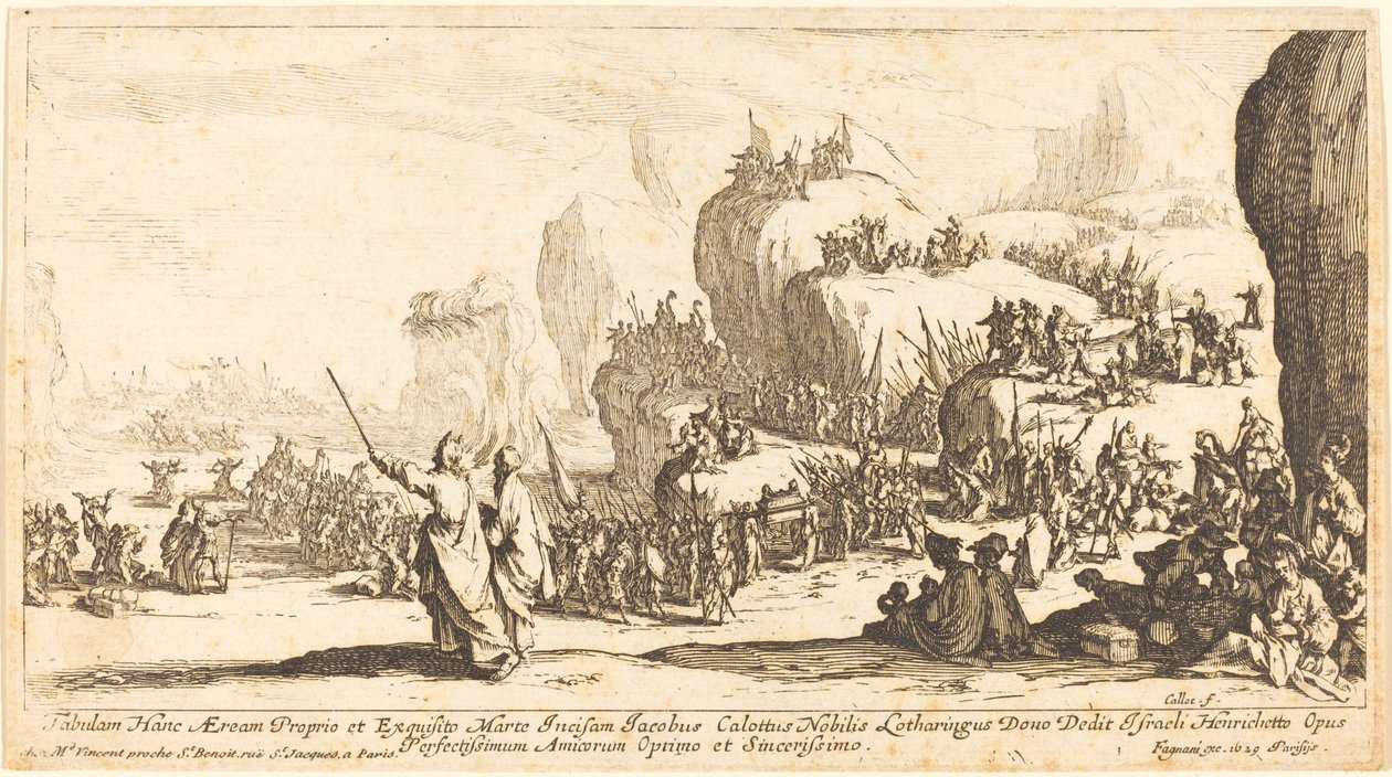 Korsningen av Röda havet, 1629. av Jacques Callot