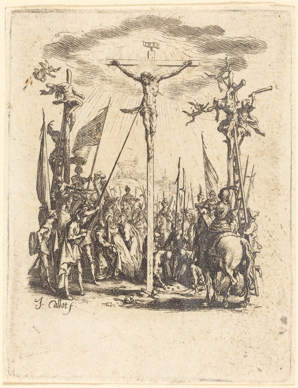 Korsfästelsen, ca. 16241625. av Jacques Callot