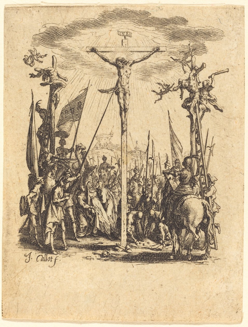 Korsfästelsen, ca. 16241625. av Jacques Callot