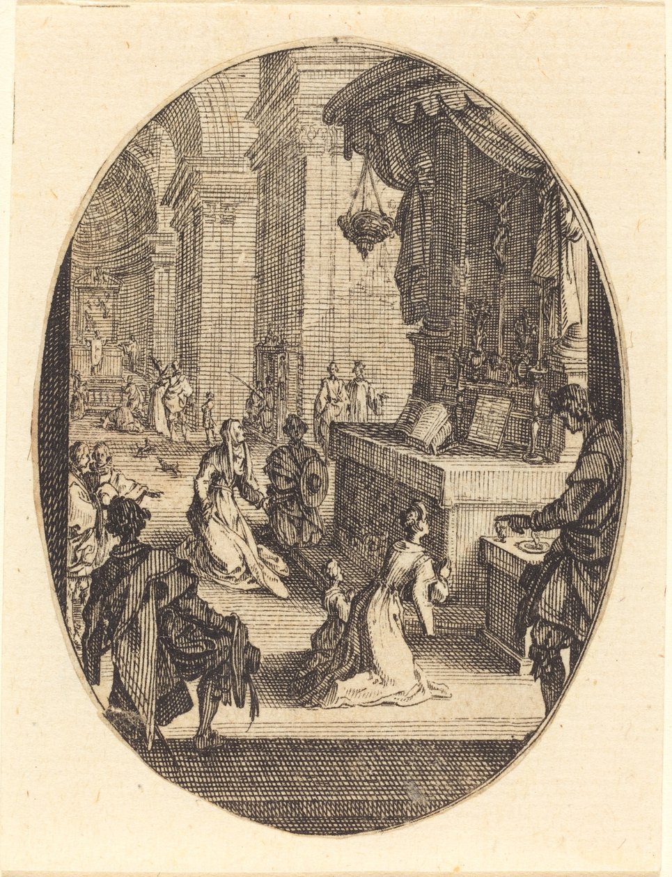 Gudskulten, troligen 1627. av Jacques Callot