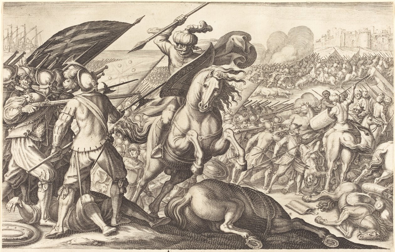 Det turkiska kavalleriets nederlag av Jacques Callot