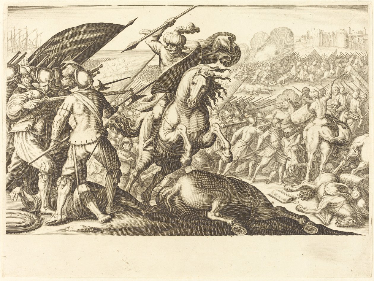 Det turkiska kavalleriets nederlag av Jacques Callot