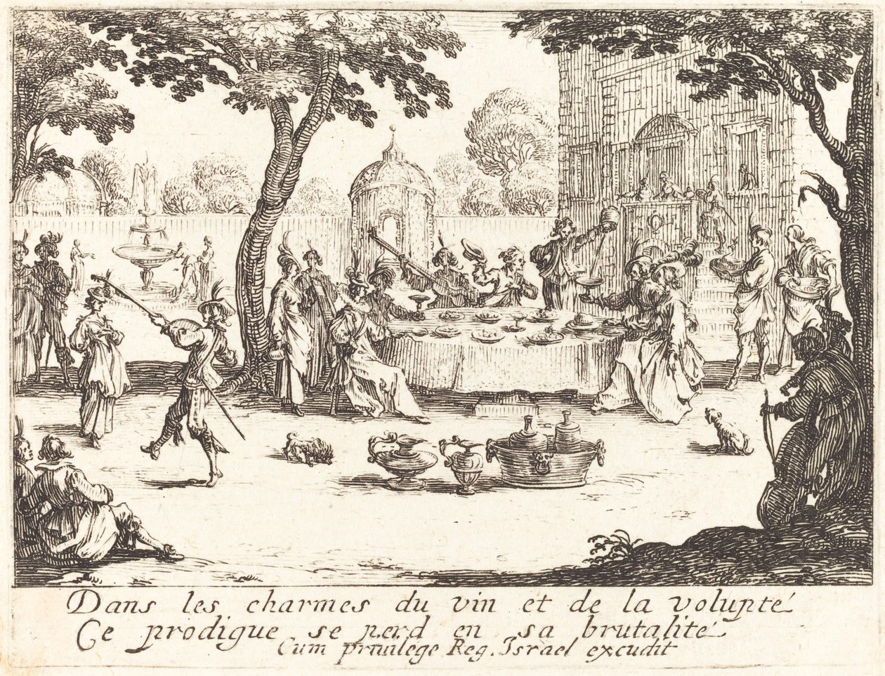 Försvinnandet, 1635. av Jacques Callot