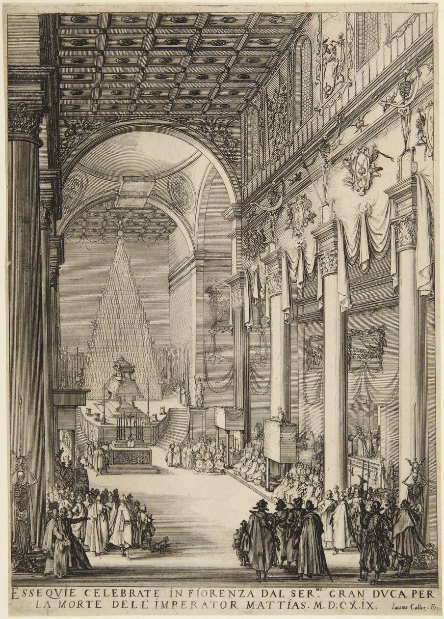 Kejsare Matthew ligger på lit de parade av Jacques Callot