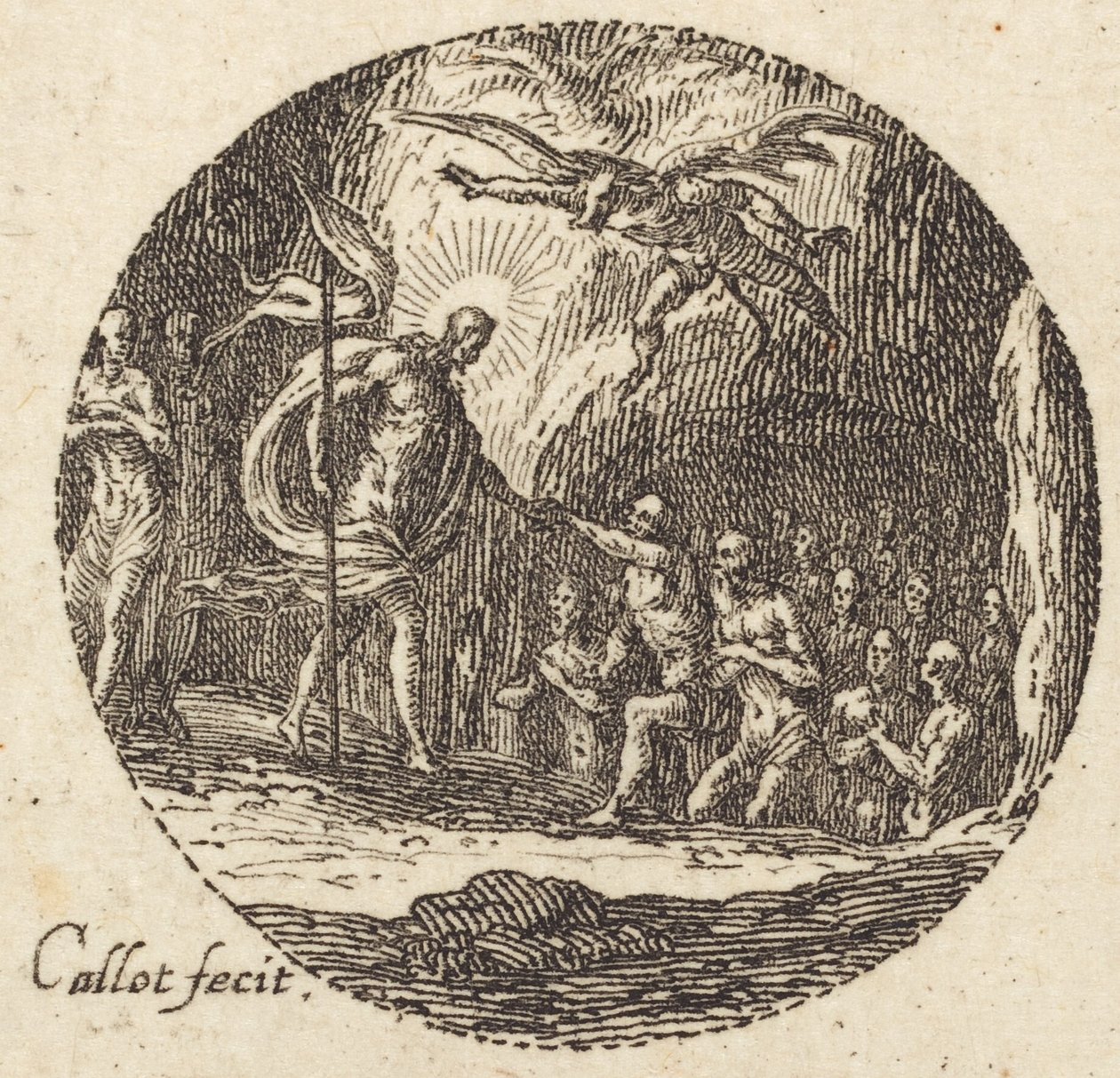Gravläggningen, c. 1631. av Jacques Callot