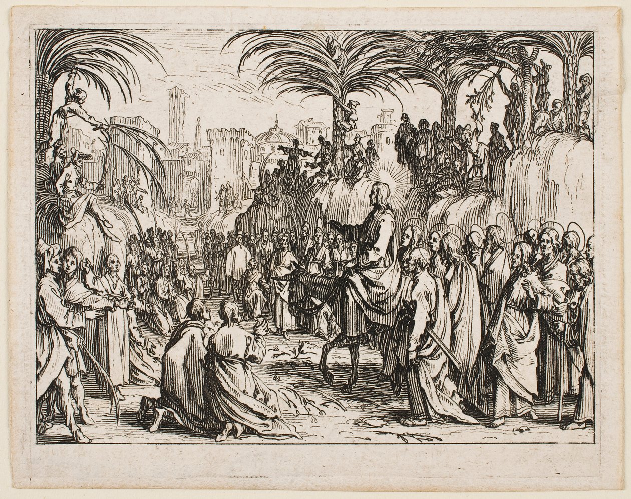 Intåget i Jerusalem, ur serien ”Nya testamentet” av Jacques Callot