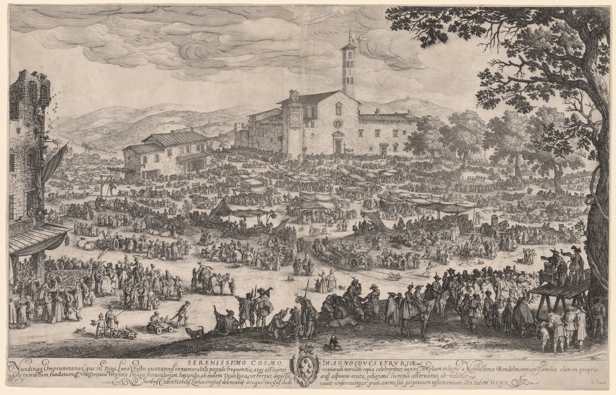 Mässan på Impruneta av Jacques Callot