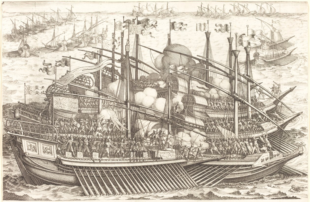 Det första sjöslaget av Jacques Callot