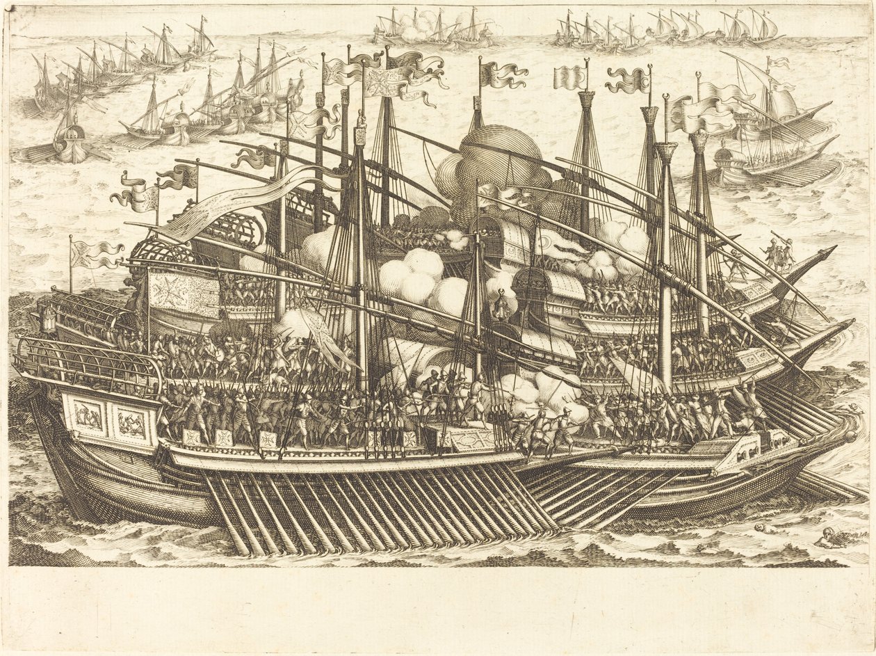 Det första sjöslaget av Jacques Callot