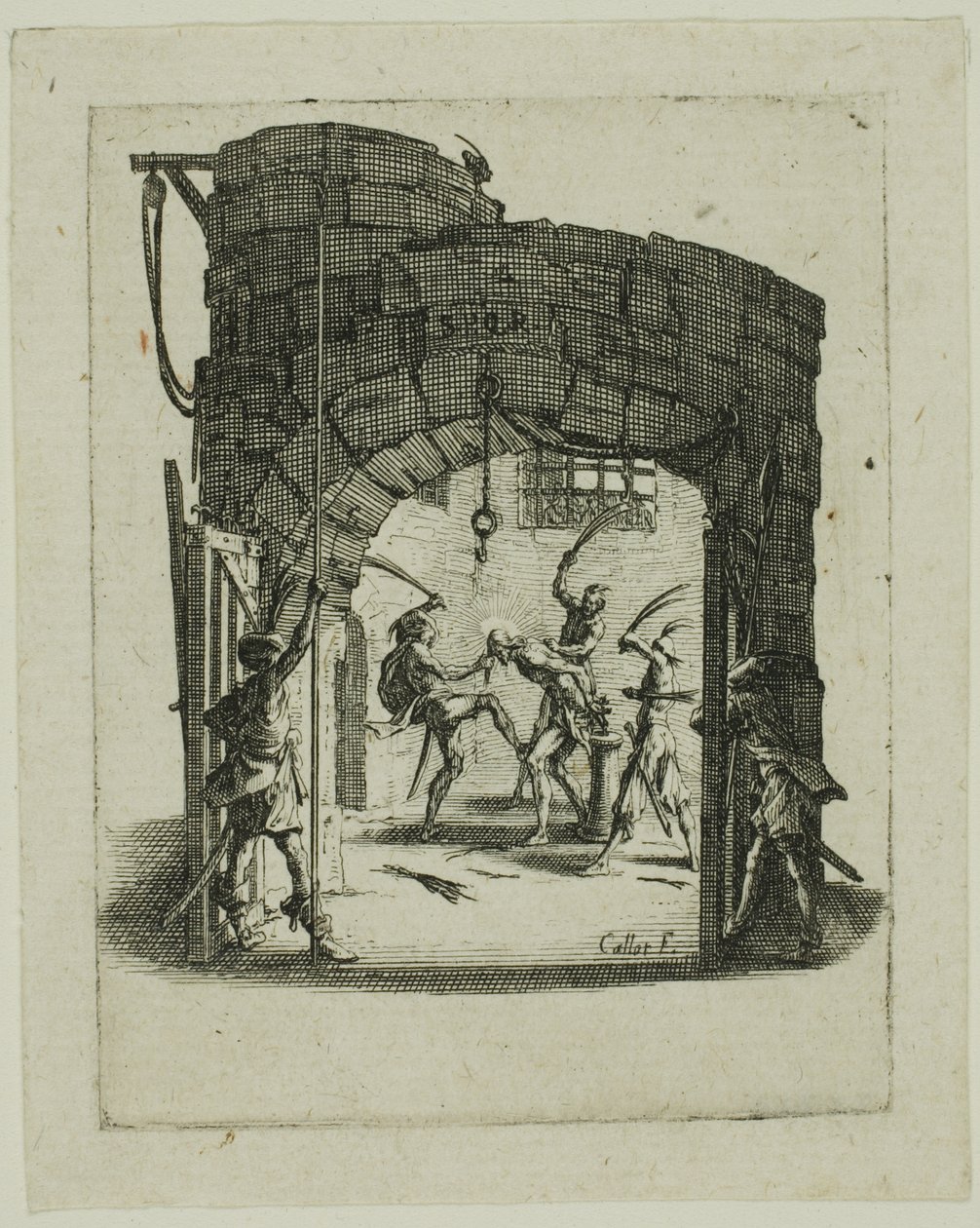 The Flagellation, från The Small Passion av Jacques Callot