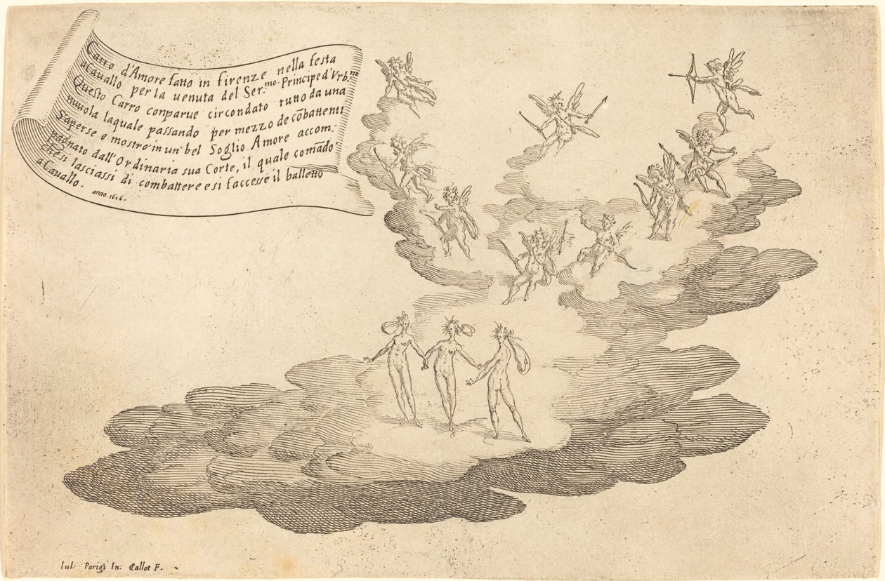 Kärlekens flyt, 1616. av Jacques Callot