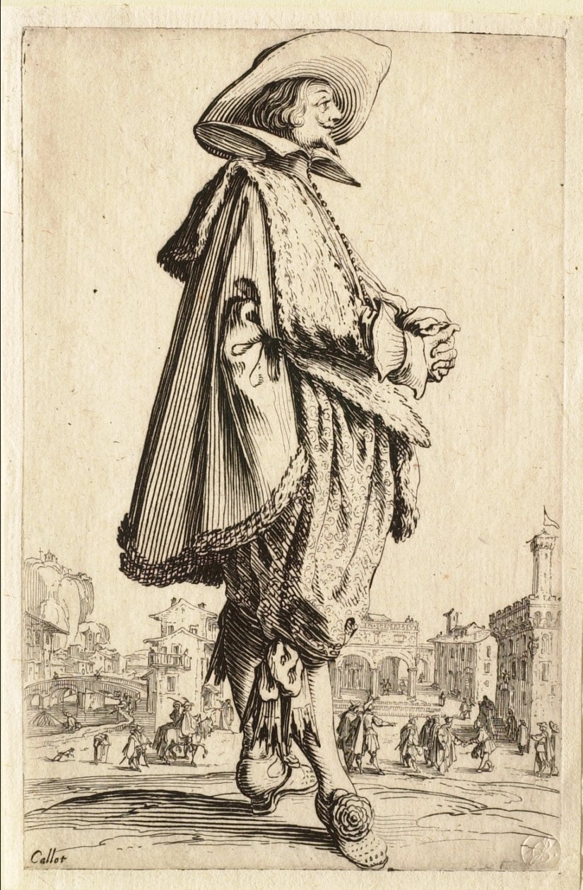 Gentlemannen med knäppta händer av Jacques Callot