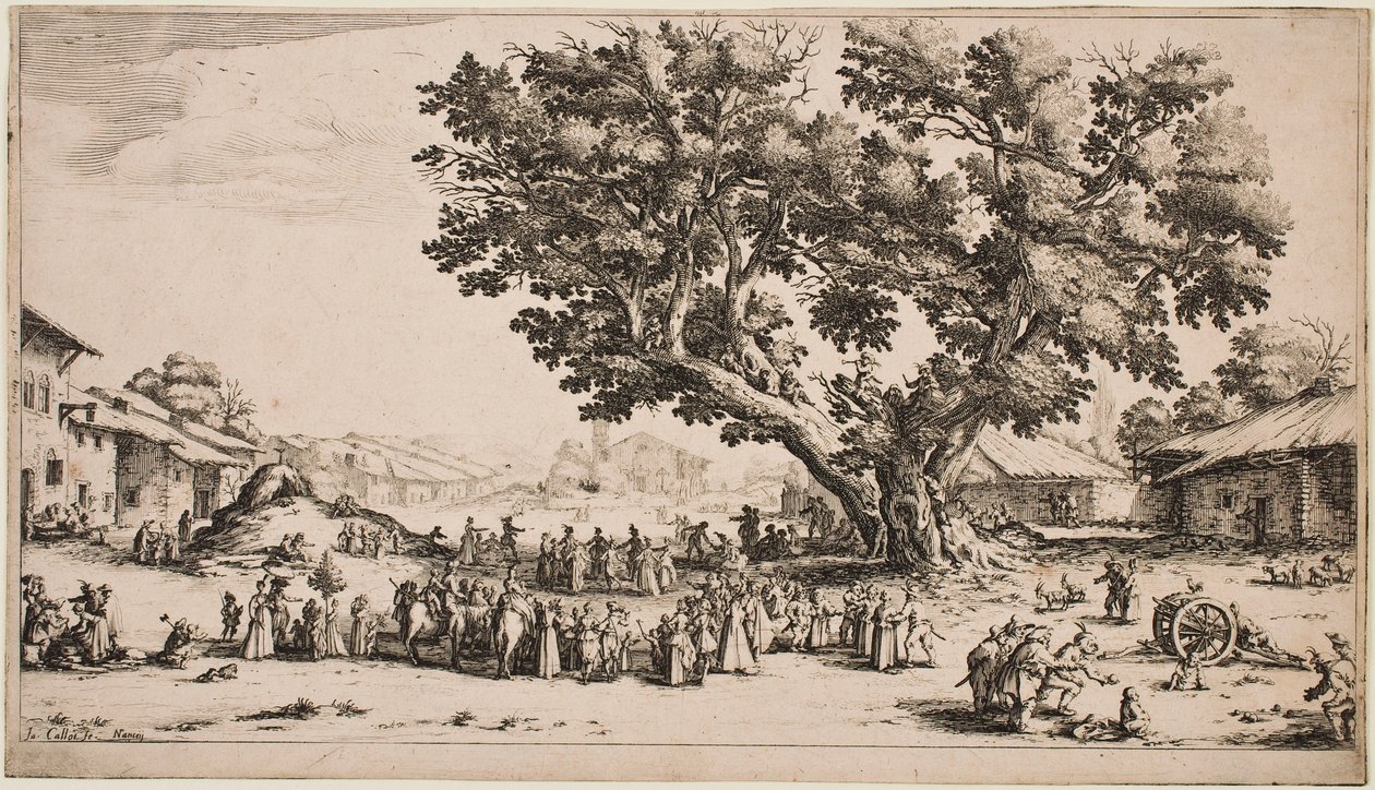 Marknaden i Gondreville av Jacques Callot