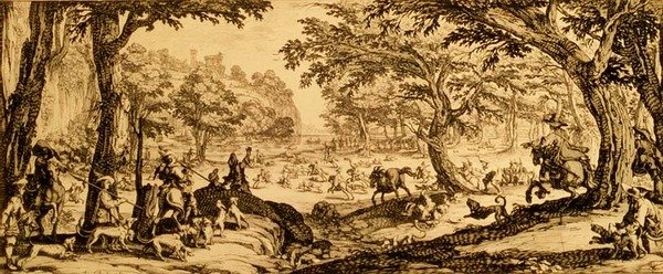 Den stora jakten (etsning) av Jacques Callot