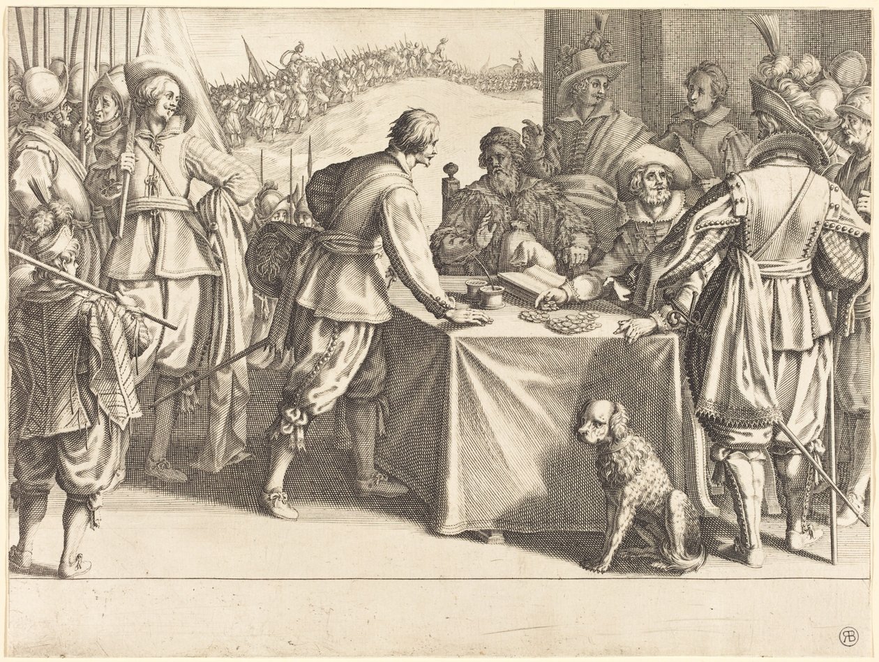 Värvningen av trupperna av Jacques Callot