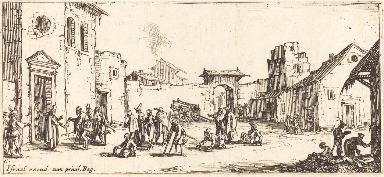 Sjukhuset från Krigets små misär av Jacques Callot