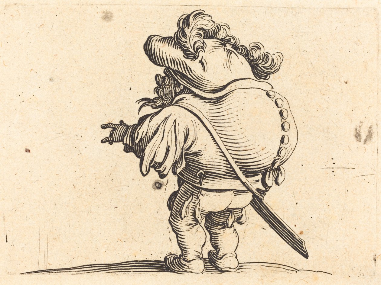 Puckelryggen med den fjädermössa av Jacques Callot