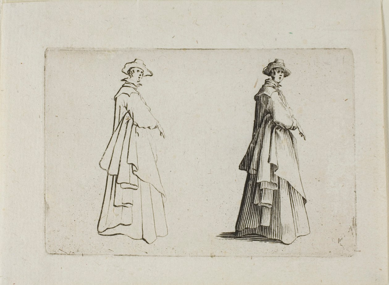 The Lady with Full Clothing, från The Caprices av Jacques Callot