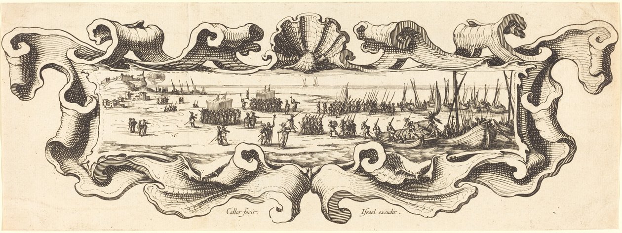 Truppernas landsättning av Jacques Callot