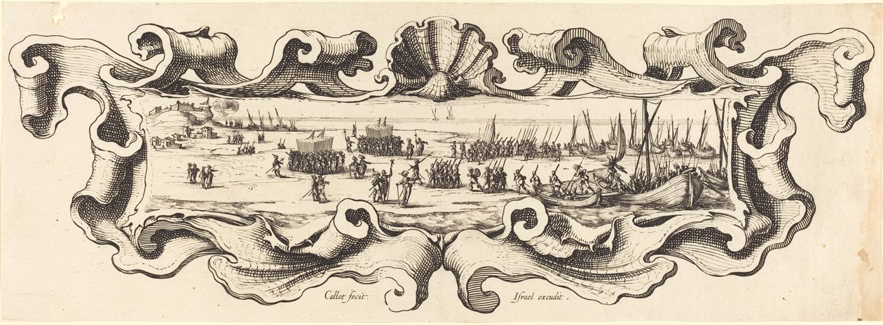 Truppernas landsättning av Jacques Callot