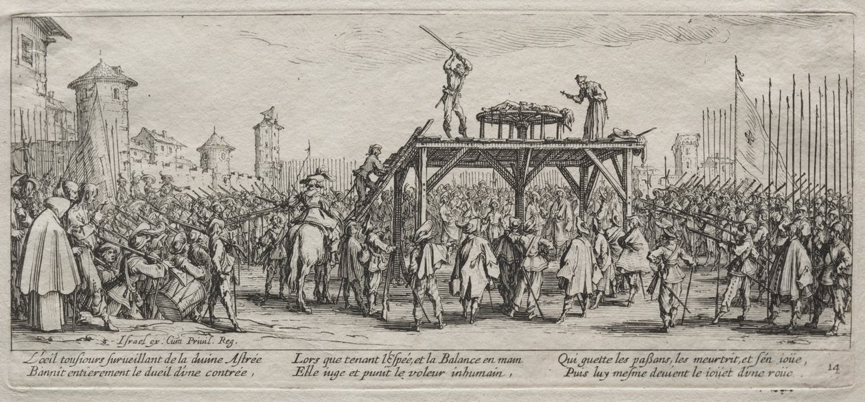 The Large Miseries of War: Execution on the Wheel av Jacques Callot