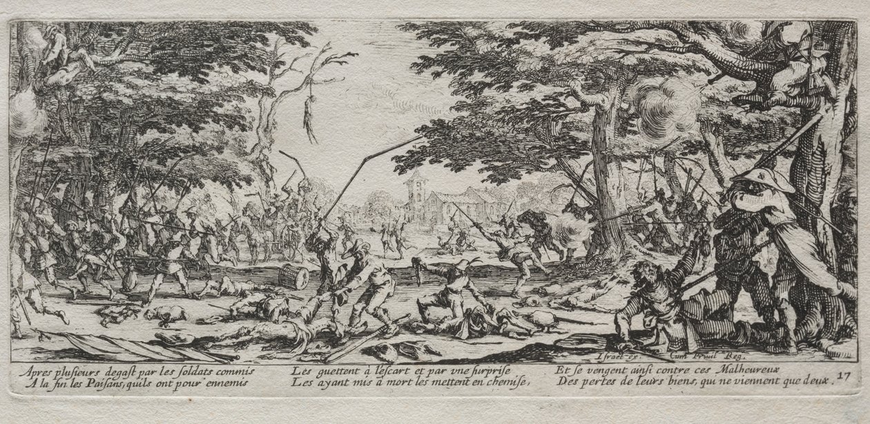 The Large Miseries of War: Peasants Revenge, 1633. av Jacques Callot