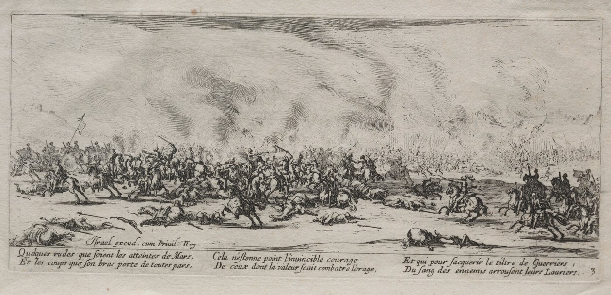 The Large Miseries of War: The Battle, 1633. av Jacques Callot