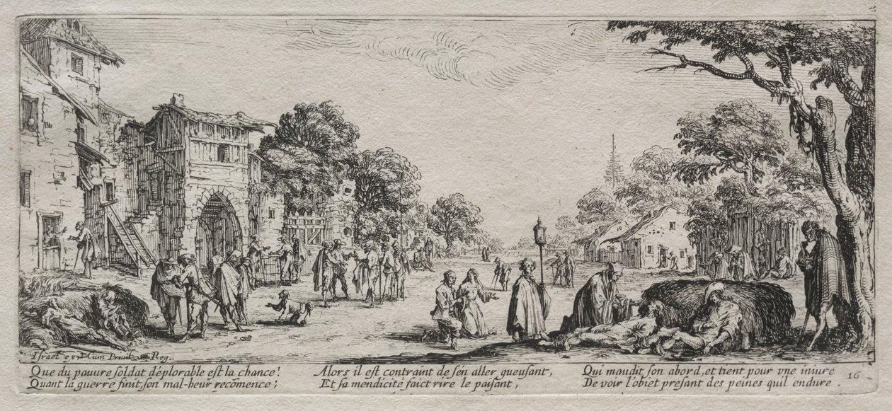 The Large Miseries of War: The Beggars and the Dying, 1633. av Jacques Callot