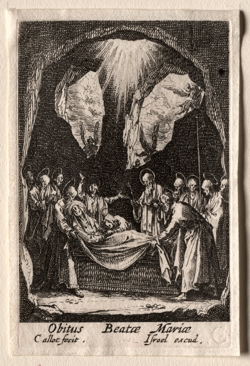 The Life of the Virgin: The Entombment of the Virgin. av Jacques Callot