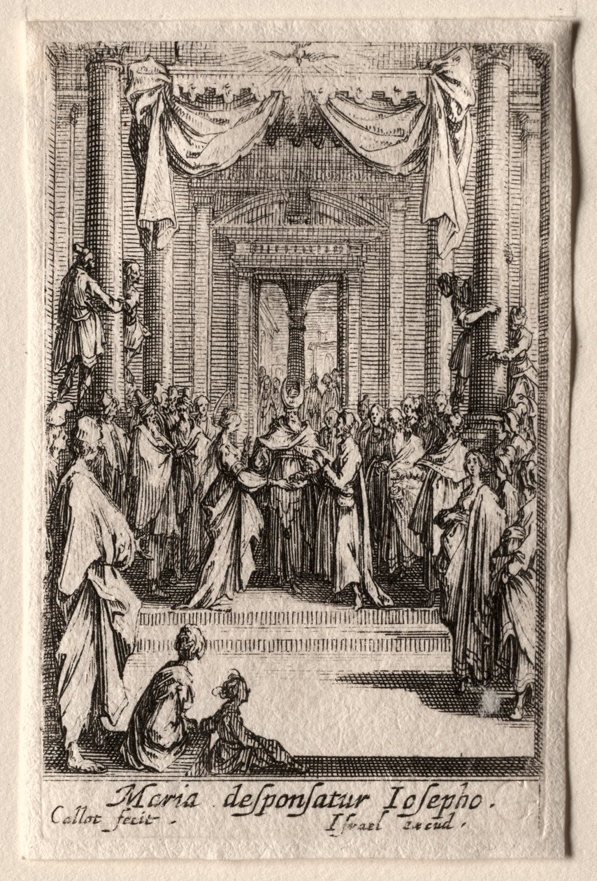 The Life of the Virgin: The Marriage of the Virgin. av Jacques Callot