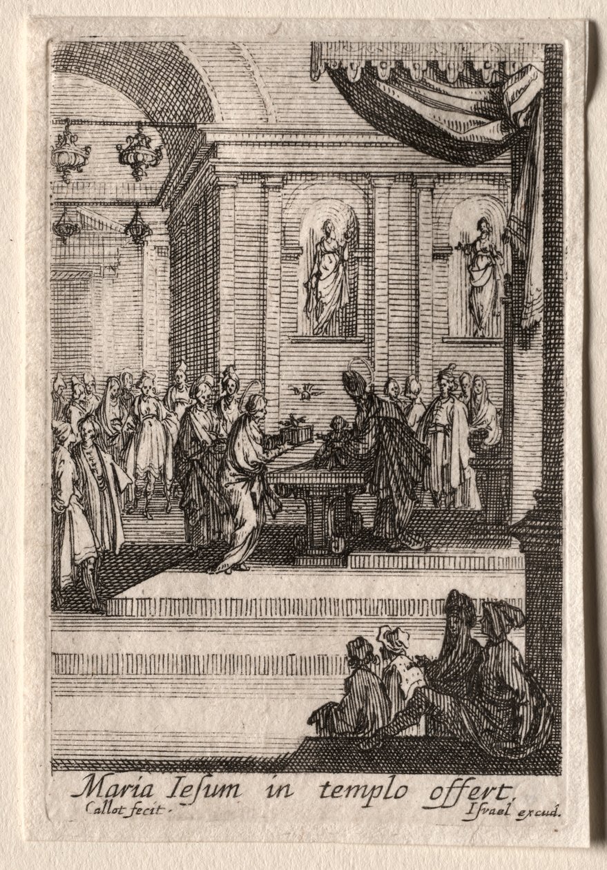 Jungfruns liv: Presentationen av Kristus i templet av Jacques Callot