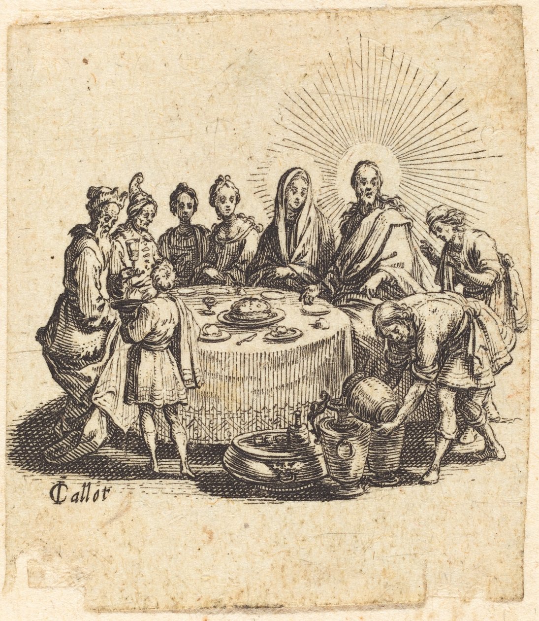 Giftermålet i Kana, 1618. av Jacques Callot