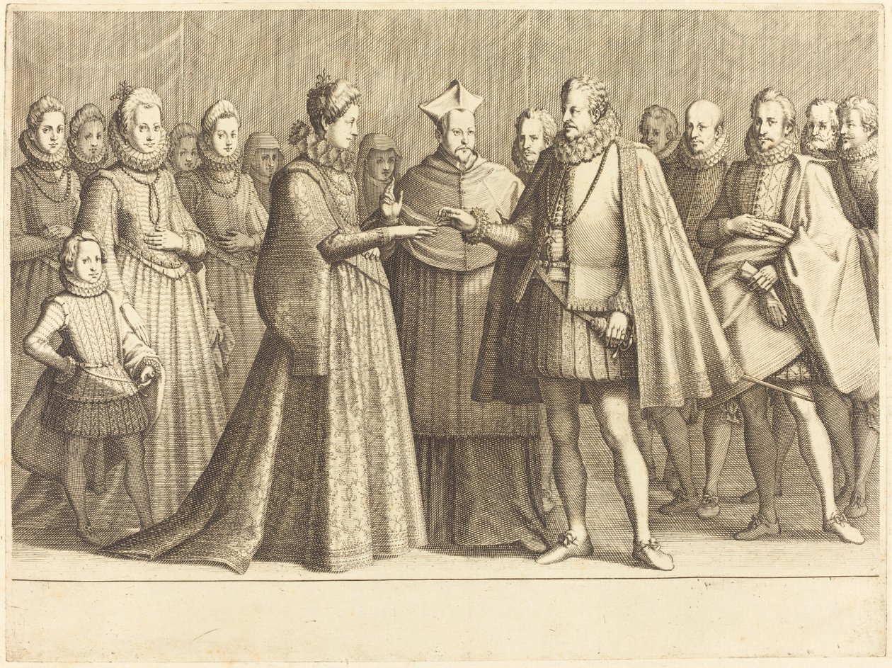 Äktenskapet mellan Ferdinando och Christine av Lorraine av Jacques Callot