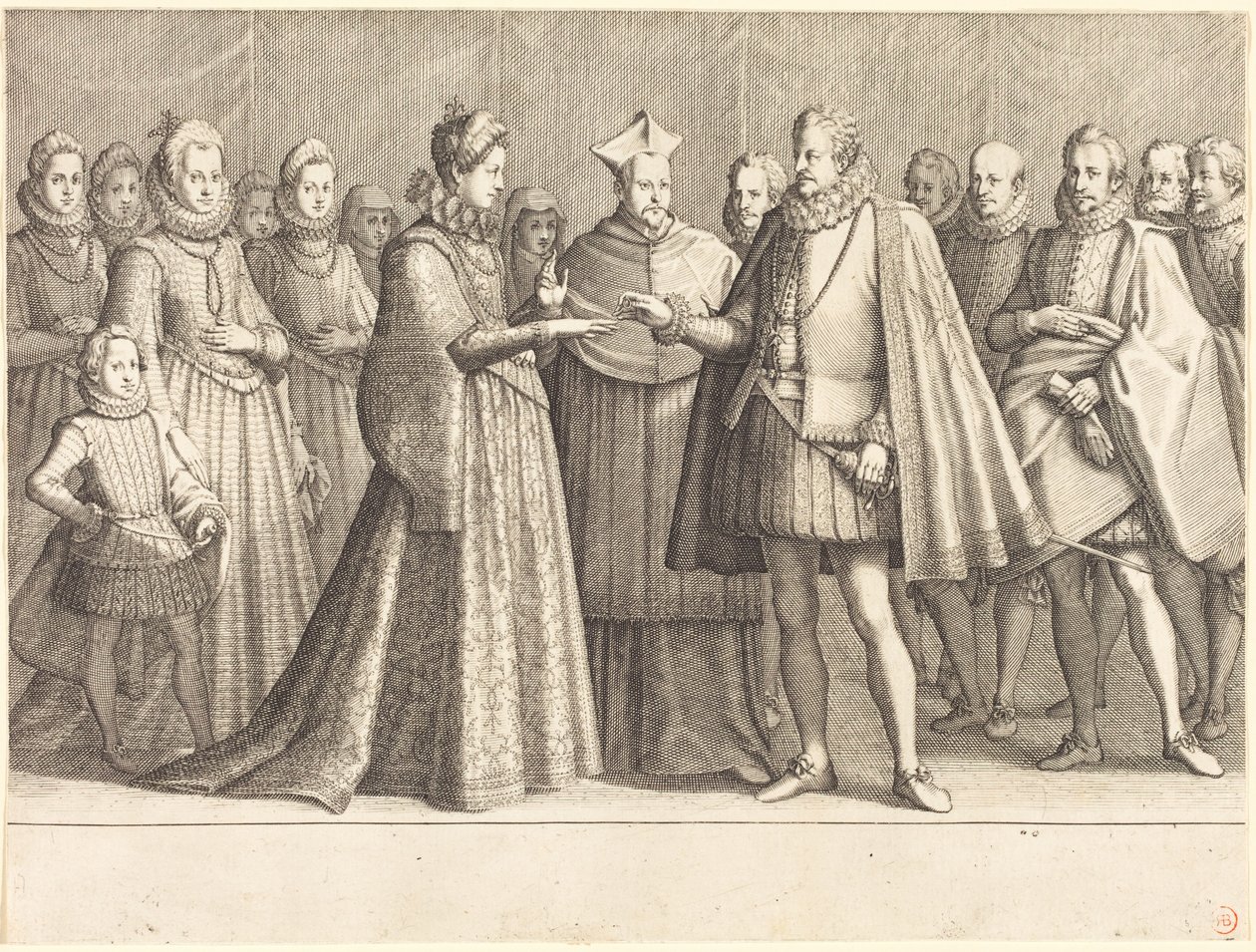 Ferdinandos och Kristina av Lothringens bröllop av Jacques Callot