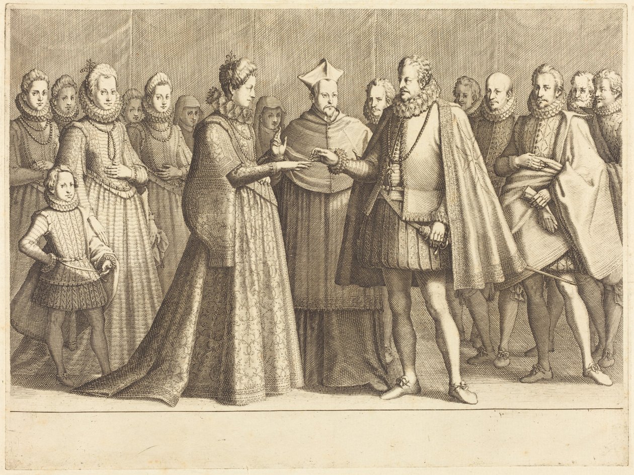 Ferdinando och Kristina av Lothringens bröllop av Jacques Callot