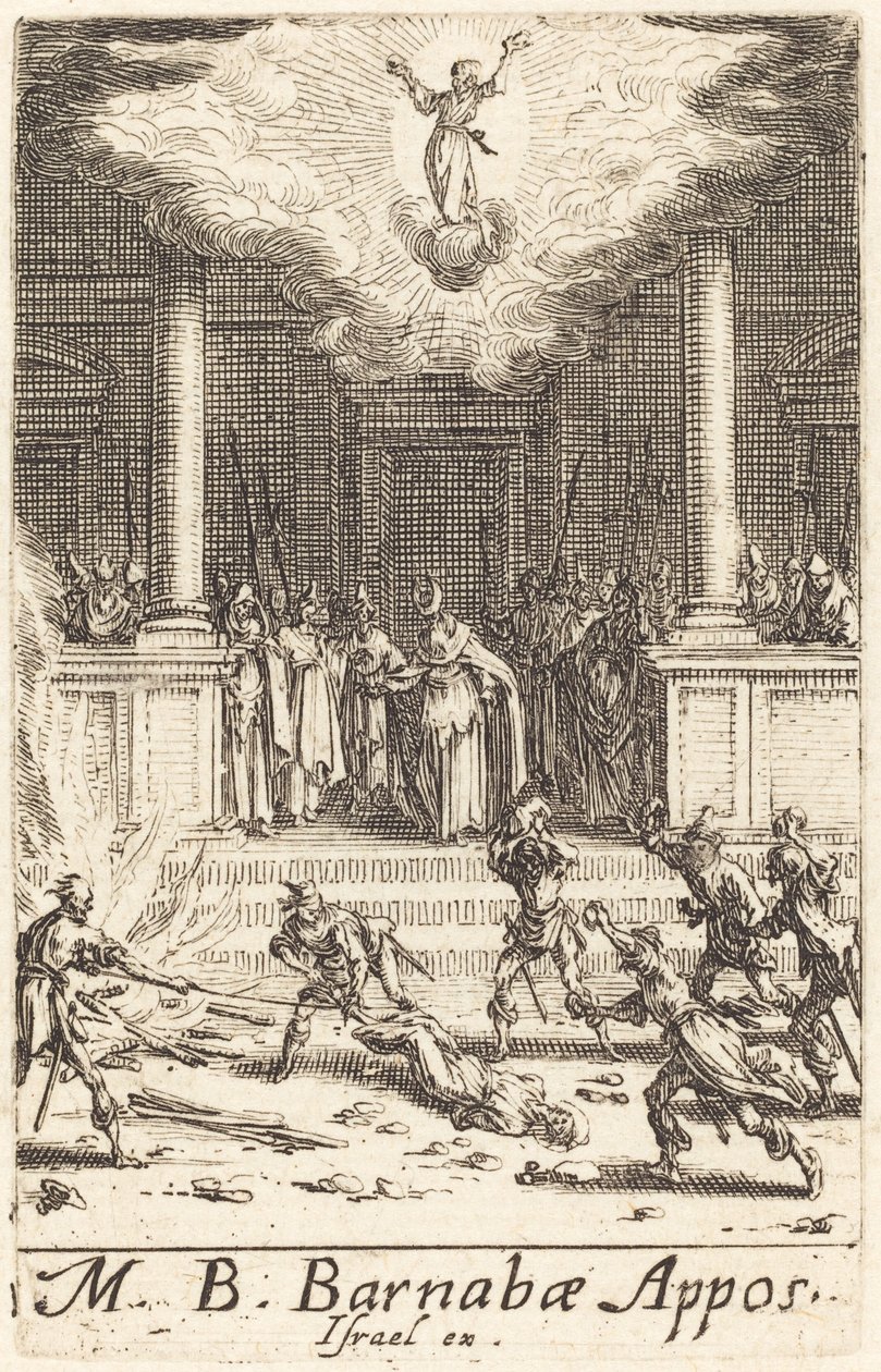 Sankt Barnabas martyrskap, ca. 16341635. av Jacques Callot