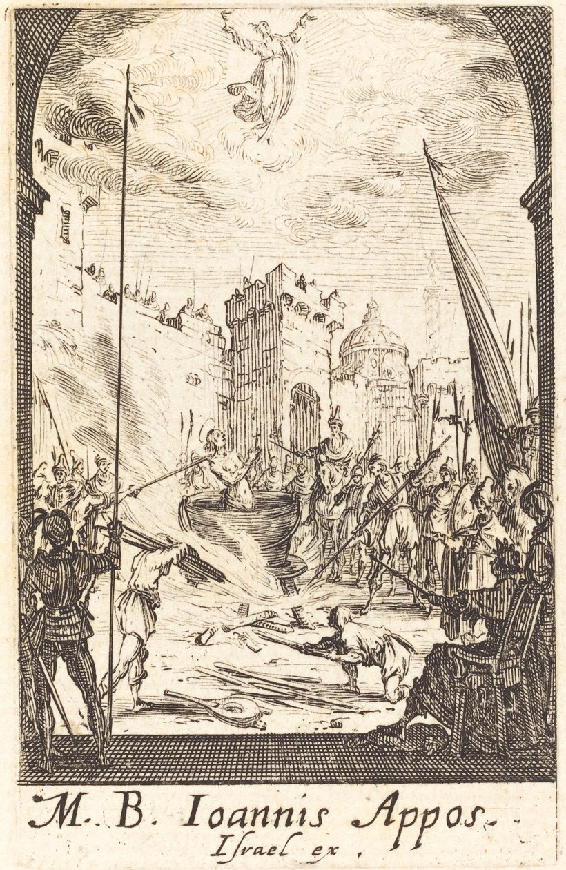 Sankt Johannes evangelistens martyrskap av Jacques Callot