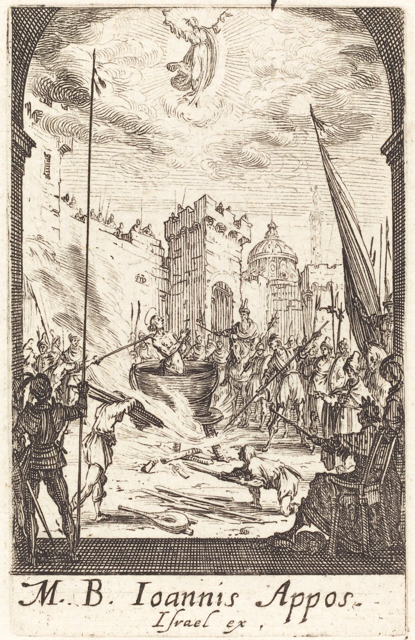 Sankt Johannes evangelistens martyrskap av Jacques Callot