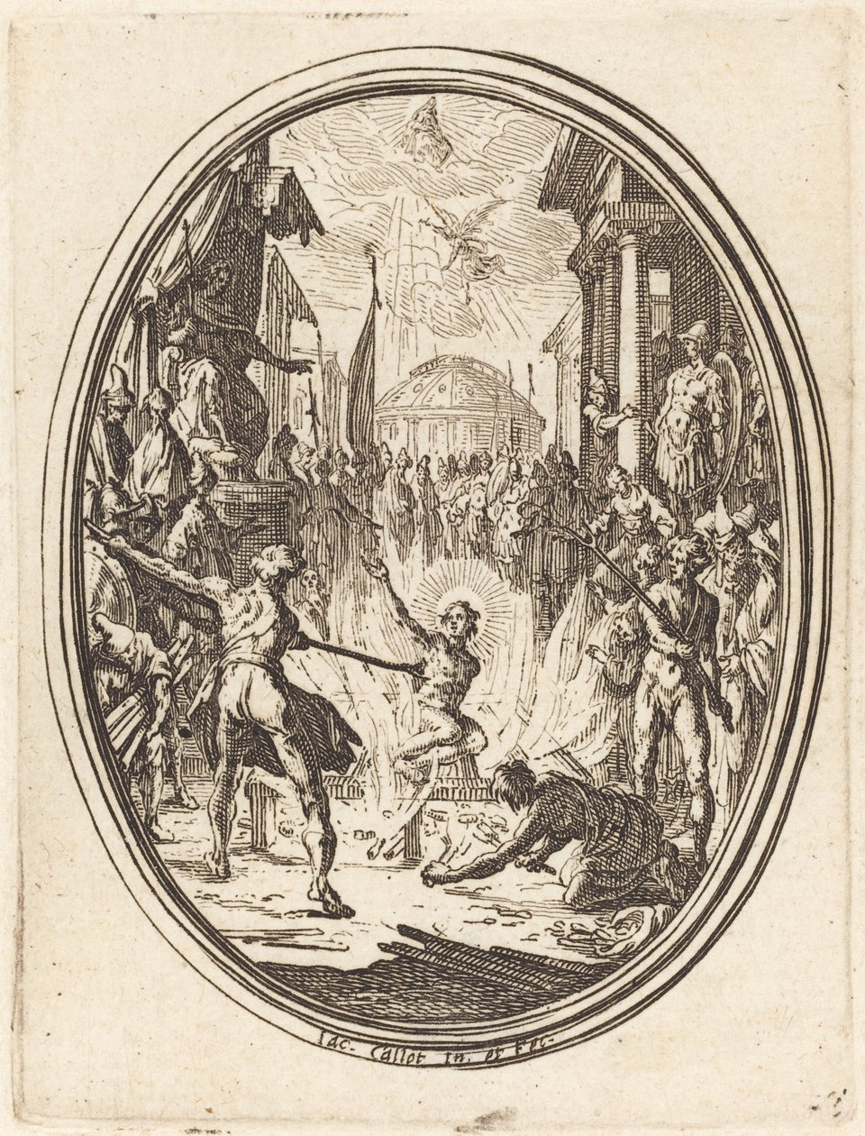 Saint Lawrences martyrskap av Jacques Callot