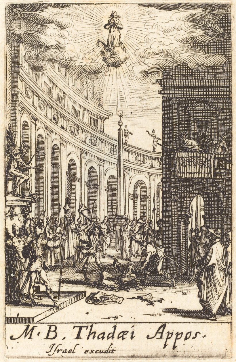 Sankt Thaddeus martyrskap, ca. 16341635. av Jacques Callot