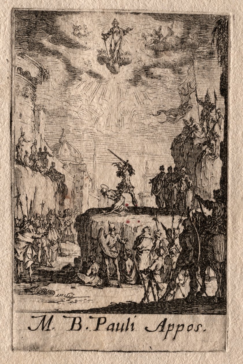Apostlarnas martyrskap: St. Paulus av Jacques Callot