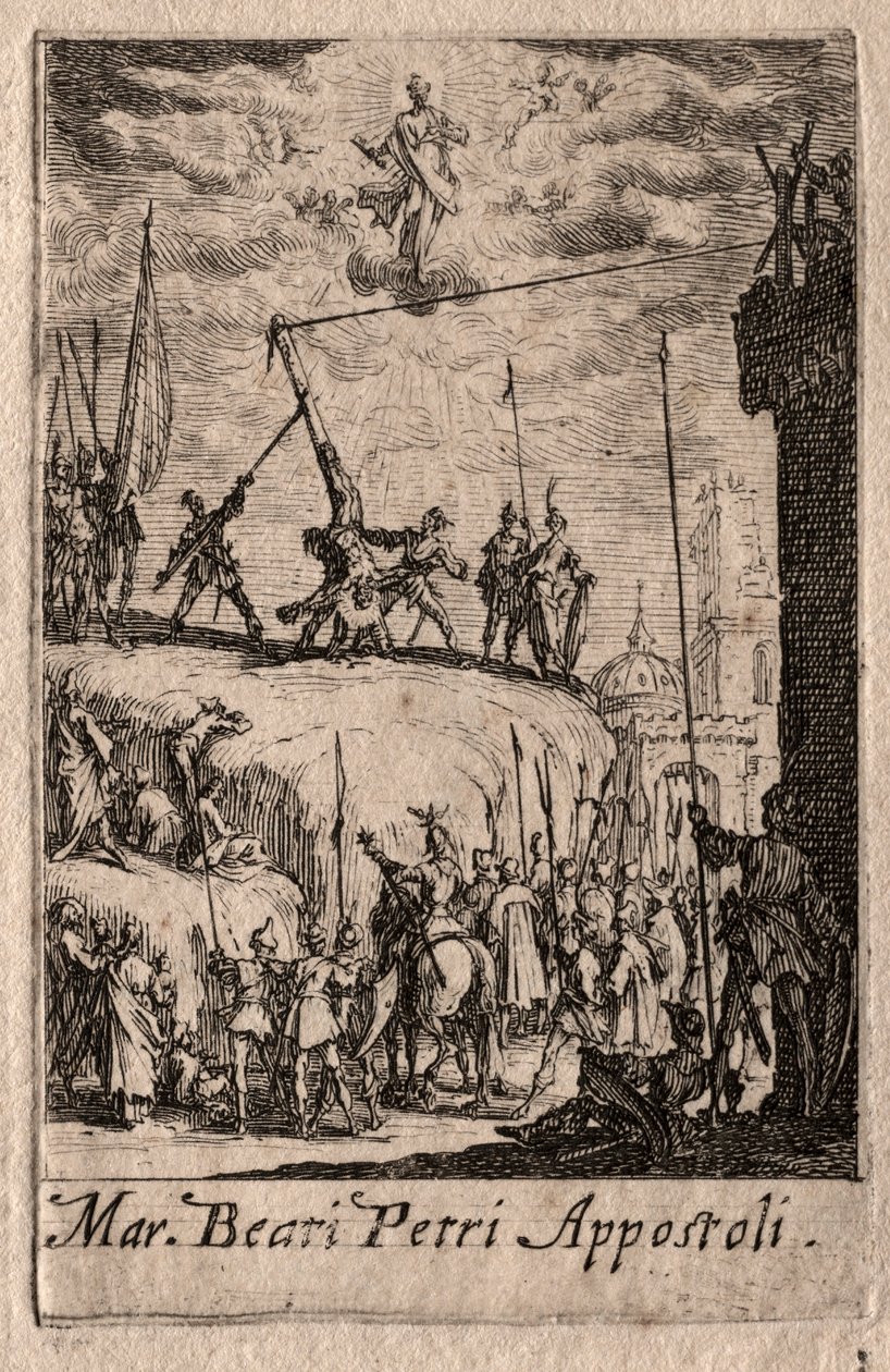 Apostlarnas martyrskap: St Peter. av Jacques Callot