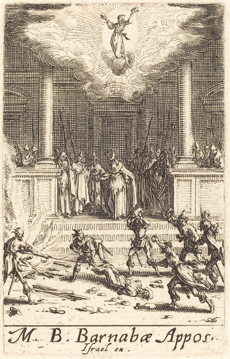 Sankt Barnabas martyrskap av Jacques Callot