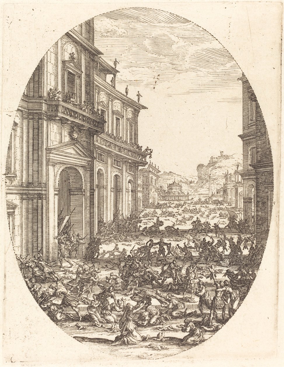 Massakern på de oskyldiga, ca. 16181620. av Jacques Callot