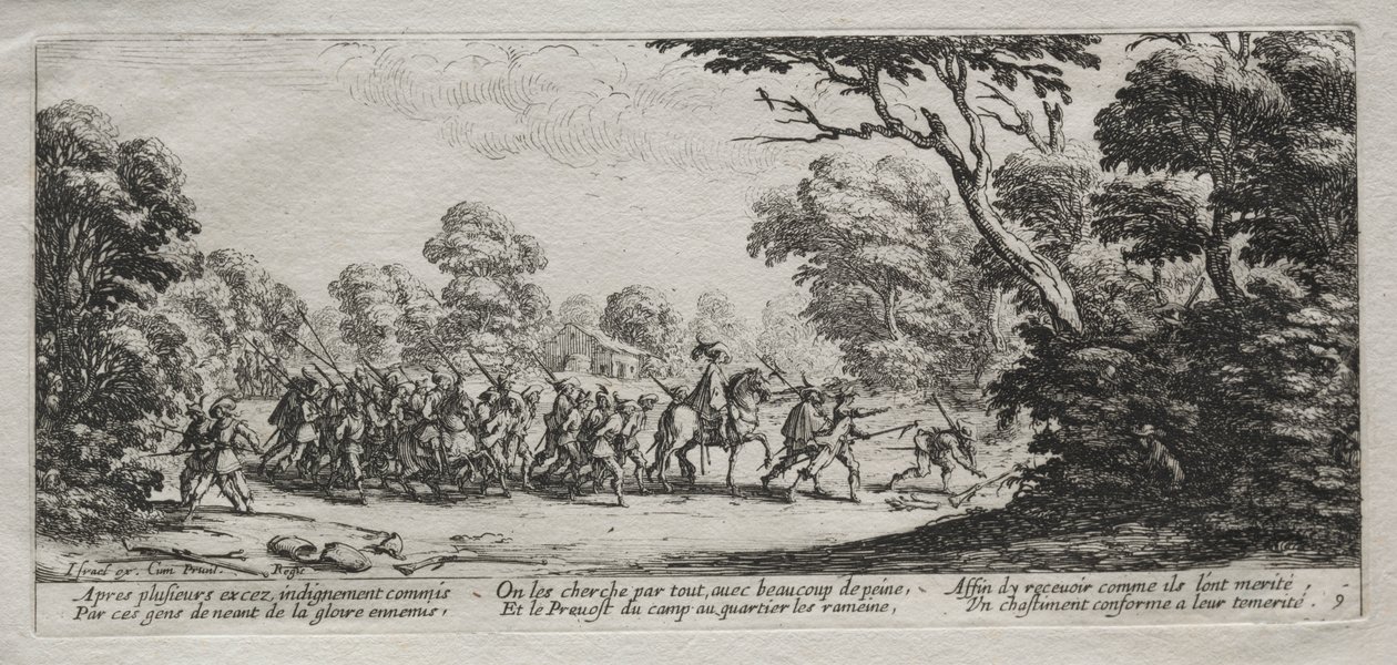 Krigets miseries: Arrest of Malefactors av Jacques Callot