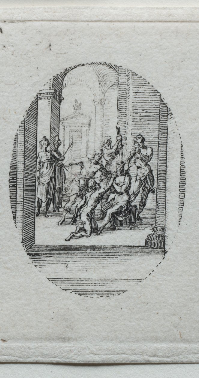 Passionens mysterier: Kristus krönt med törnar av Jacques Callot