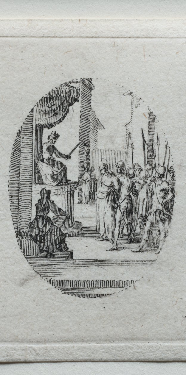 Passionens mysterier: Kristus inför Pilatus av Jacques Callot