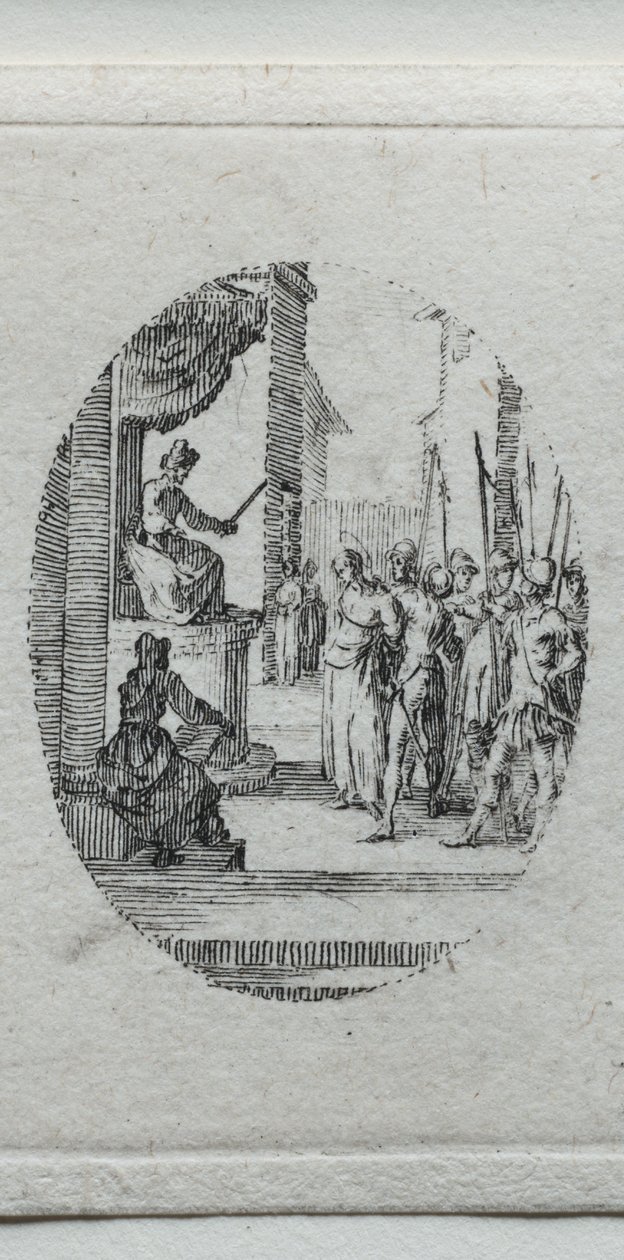Passionens mysterier: Kristus inför Pilatus. av Jacques Callot